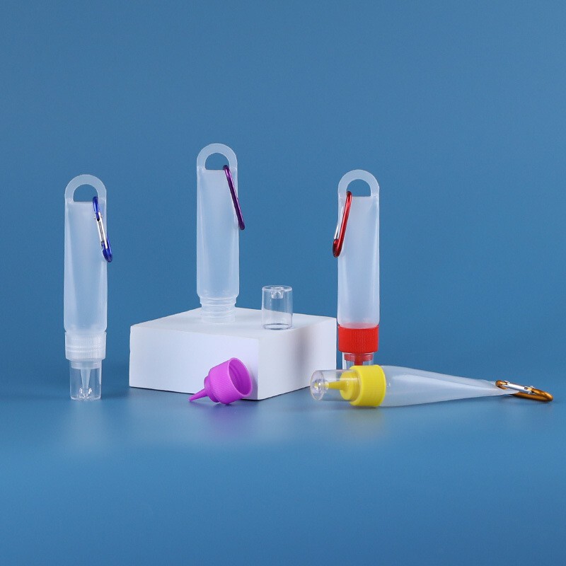 Factory Direct supply 30ML hook pointed mouth squeeze bottle dispensing bottle small plastic empty bottle transparent sewing agent glue inverted