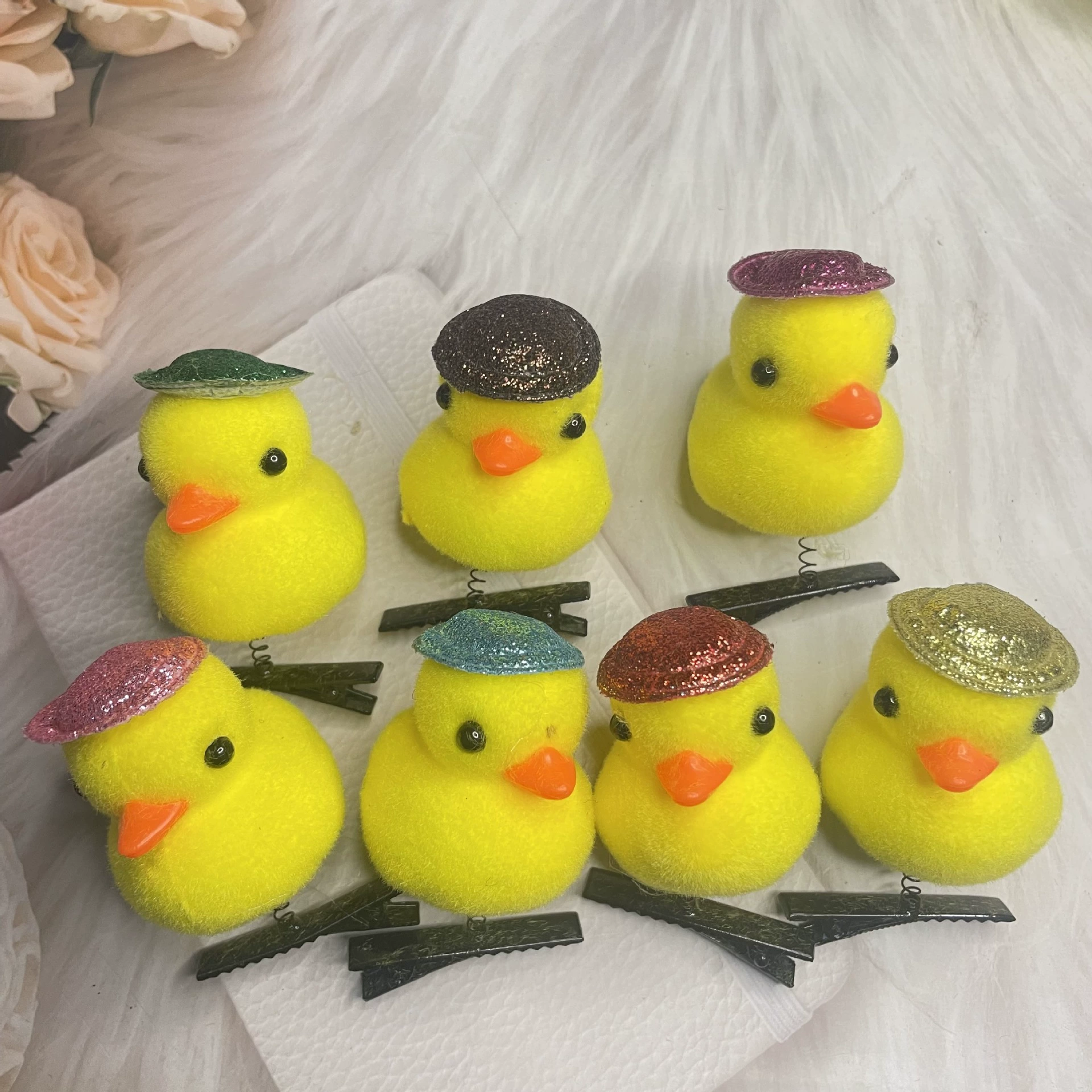 Зажим для волос (B.Duck) Жёлтая утка, милый аксессуар для детей, 4 × 2 × 5 см