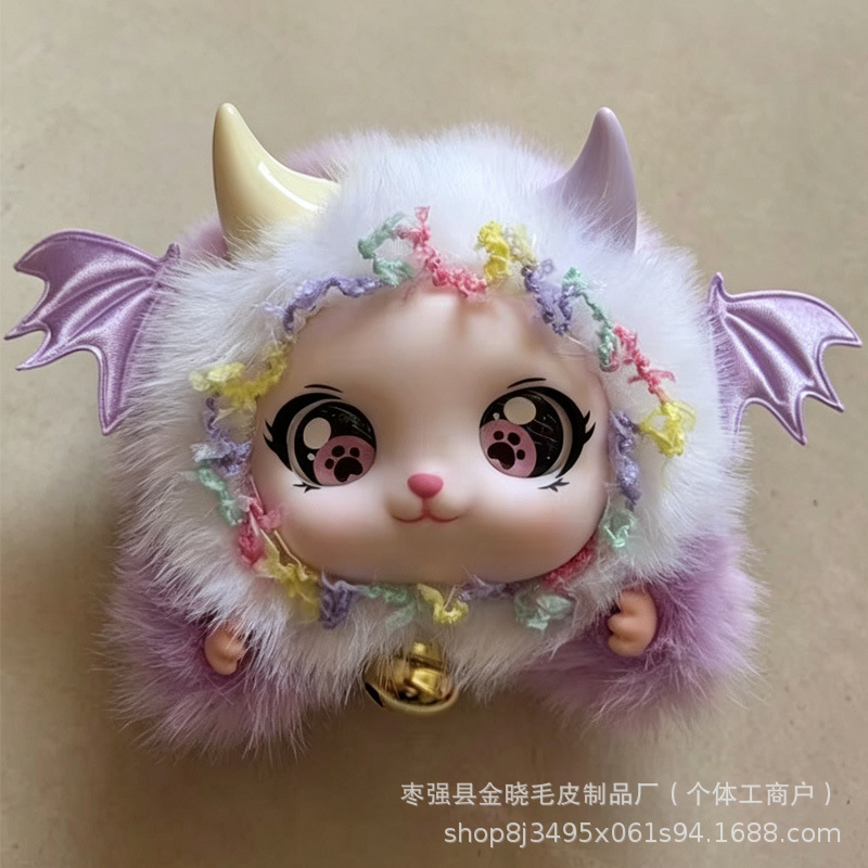 可爱网红萌宠毛绒挂件爆款布娃娃可爱零钱包包学生党背包挂件