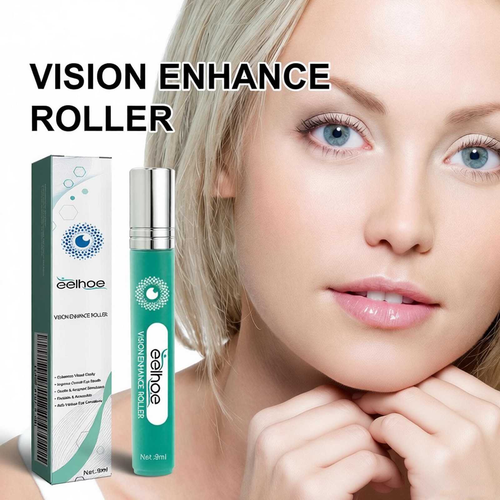 Cross-Border Bestseller Eelhoe Eye Roller Serum, Gentle Daily Portable Eye Massage Essence Roller Ball