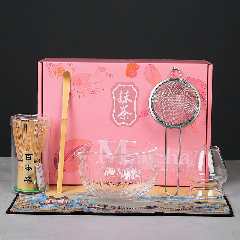 7-piece matcha preparation tool set, including a matcha whisk, matcha bowl, and a whisk for beating eggs; a set of high-quality bamboo utensils 7-piece matcha preparation tool set, including a matcha whisk, matcha bowl, and a whisk for beating eggs; a set of high-quality bamboo utensils