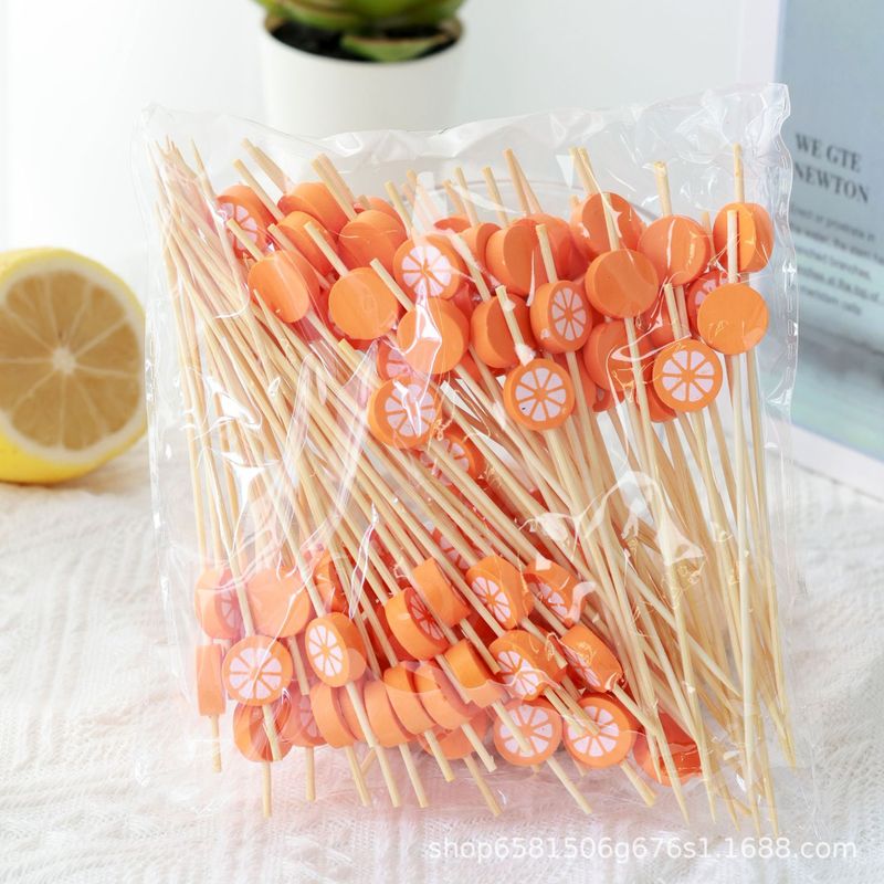 フルーツサインカラフルフルーツ竹串お菓子アートカクテルサイン装飾菓子サイン100本フルーツフォーク|undefined
