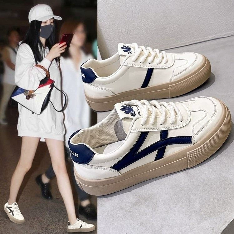 Популярные белые туфли для женщин, новинка 2023 года, студенческая универсальная спортивная обувь на плоской подошве, дышащая мягкая подошва, обувь Форрест Гамп, оптовая продажа