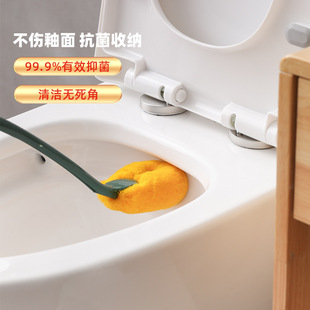 Wholesale household toilet brush creative non-dead soft hair cleaning brush bathroom long handle wall-mounted non-perforated brush