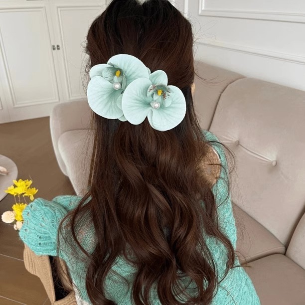 夏の花のヘアピン、サイドクリップ、耳後ろのヘアピン、女性用新作ヘアアクセサリー、造花ヘアアクセサリー、海辺のヘアアクセサリー|undefined