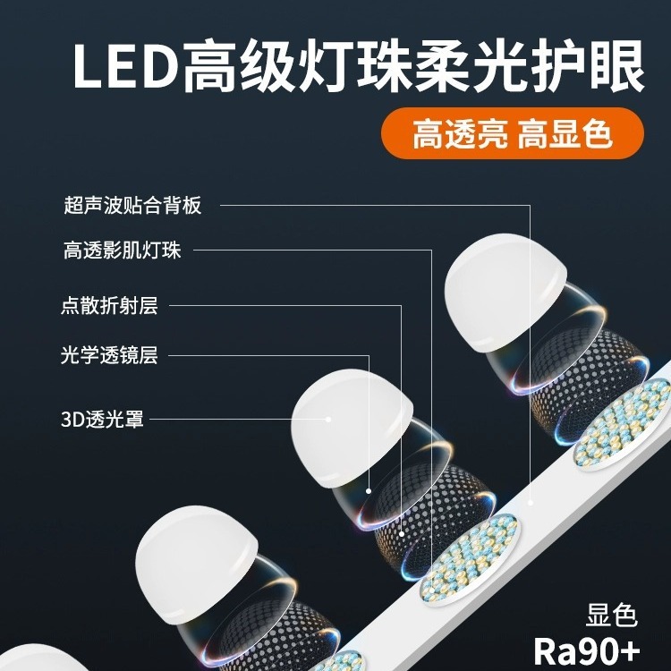 生中継補光灯アナウンサー専用携帯デスクトップ二列灯直播間美顔柔光LED顔光灯