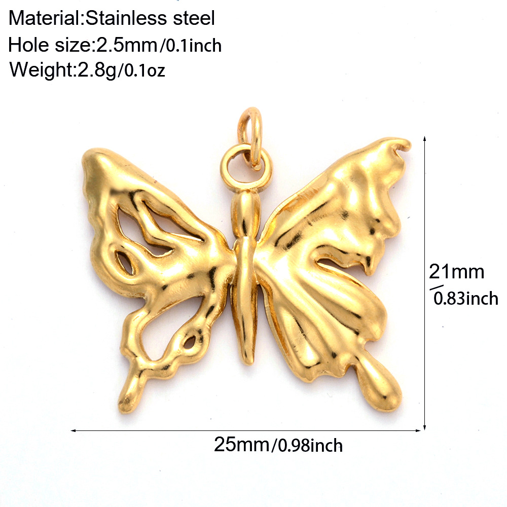 All Seasons Season 1 Piece 304 Stainless Steel PVD Coated Real Gold Plated Sunflower Compass Shark Polished Pendant DIY Jewelry Accessories