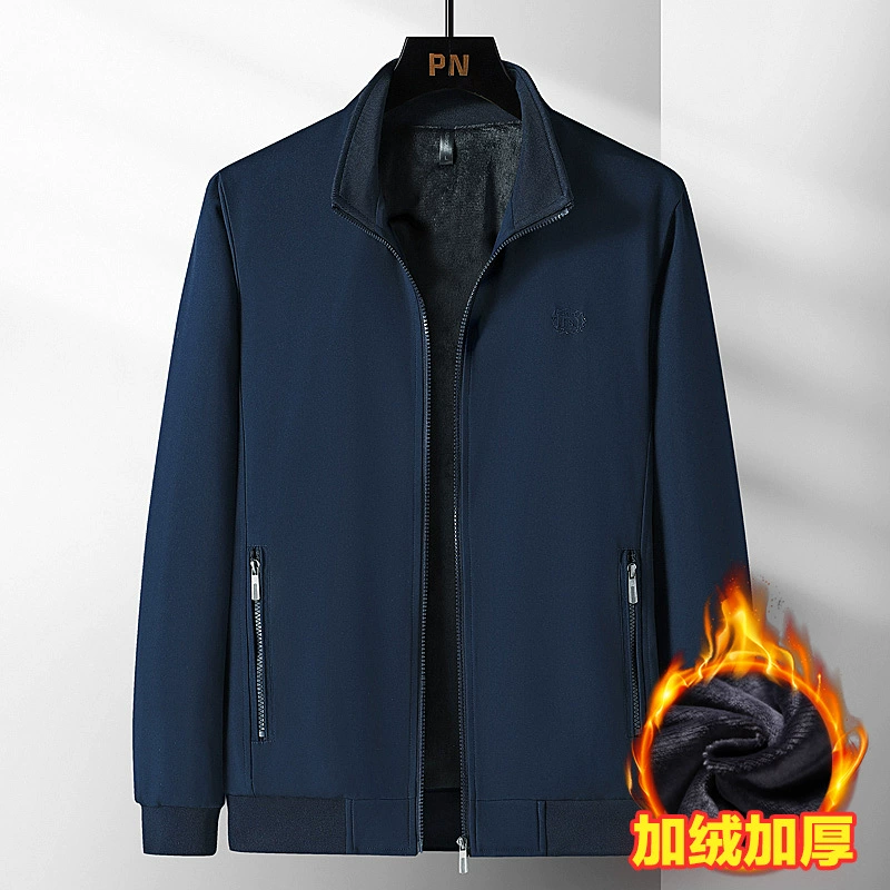 Autumn long-sleeve, comfortable jacket, loose fit, for middle age, plus size