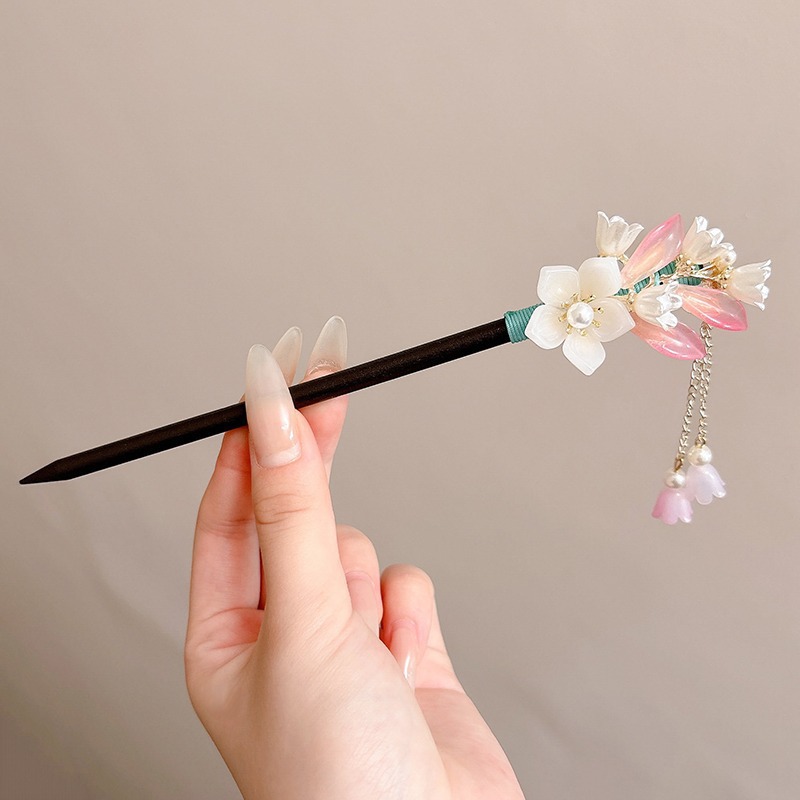 Estilo nacional nuevo estilo chino horquilla estilo antiguo sentido de alto nivel femenino 2025 nuevo estilo horquilla borla temperamento escalón horquilla tocado