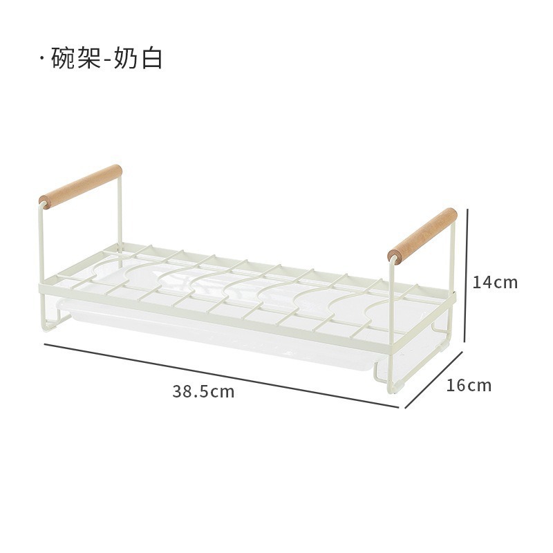 Estante de almacenamiento de platos Estante de almacenamiento de cocina Estante de almacenamiento de artículos Estante de platos sin agujeros de drenaje Estante de platos Estante de gabinete de encimera doméstico con mango