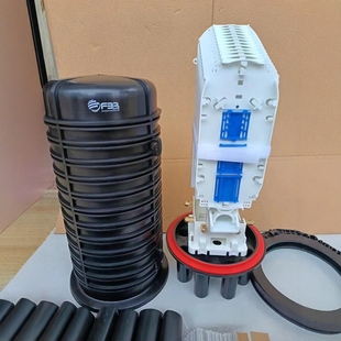 High spike barrel 288 core splitter card holder optical cable splice box ribbon splice box 1 in 6 out heat shrinkable type