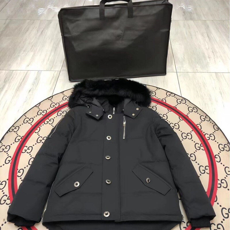 Moose # 06 Men Fox Fur Hooded 3Q down Jacket 06 Men's Scissors down Jacket