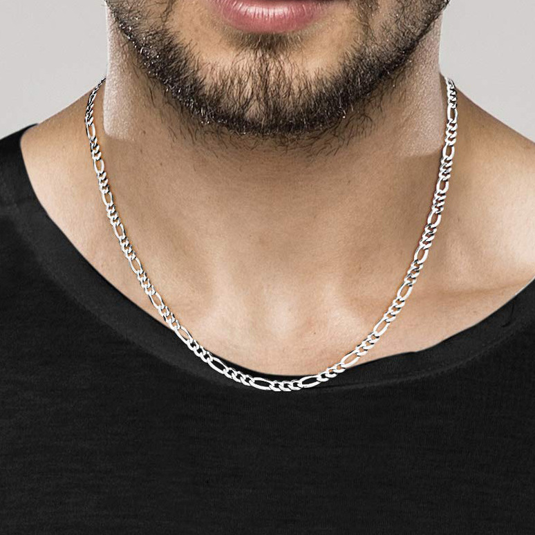 Men's Figaro Link Necklace Fashionable Simple Chain For Men_voghion.com