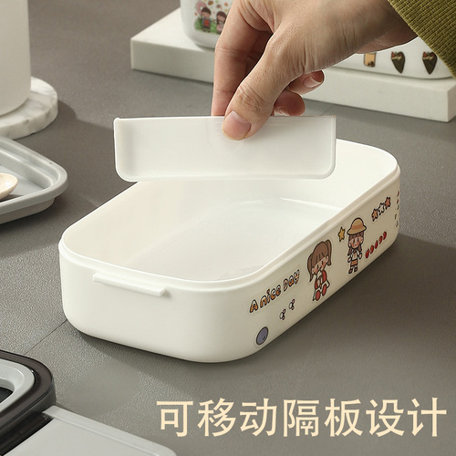 Japanese DIY double-layer lunch box lunch box salad work breakfast cup microwaveable lunch box gift portable