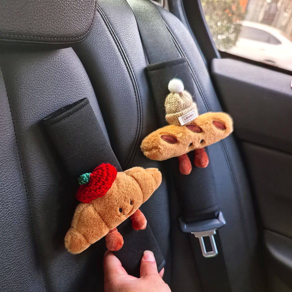 Casco de seguridad de automóvil, cinturón de seguridad de automóvil, cinturón de seguridad de automóvil, fijador de extensión, decoración interior del automóvil, bolsa de corno encantadora, alta calidad
