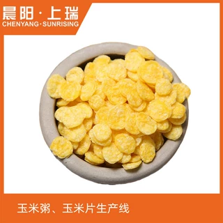 时产500公斤早餐谷物膨化玉米片生产线设备