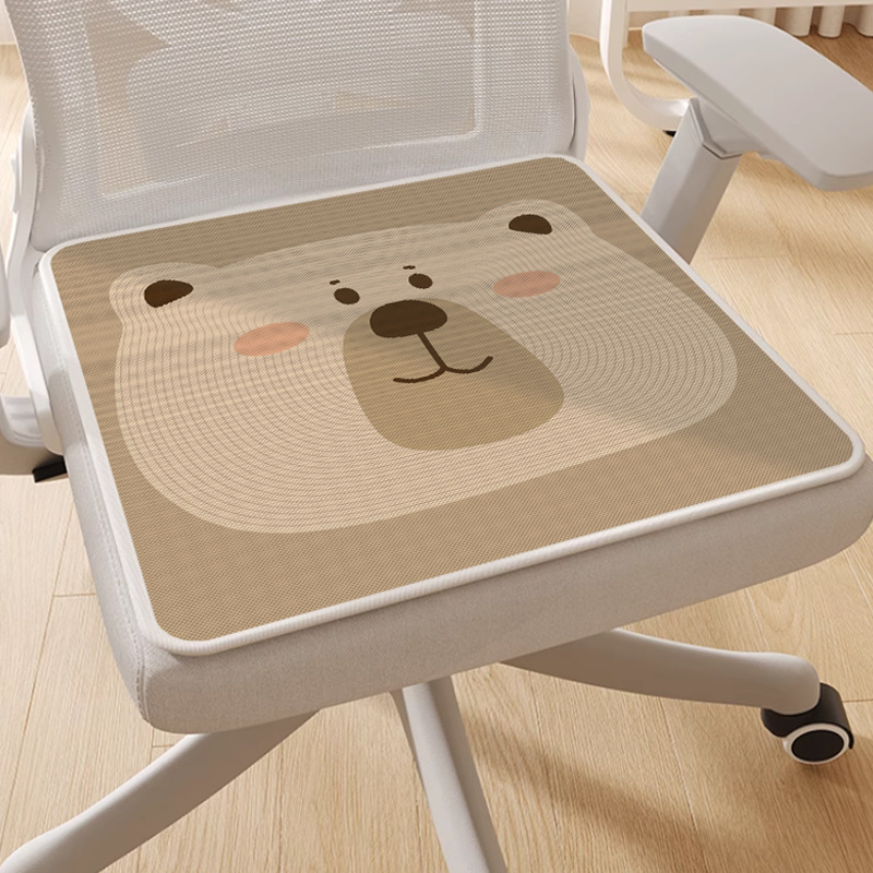 Silla de oficina de hielo de dibujos animados almohadilla de asiento de computadora silla de comedor anti-deslizante de verano almohadilla de hielo