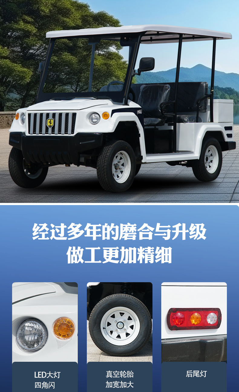 4/6/8-Seat Electric Patrol Car Security Vehicle