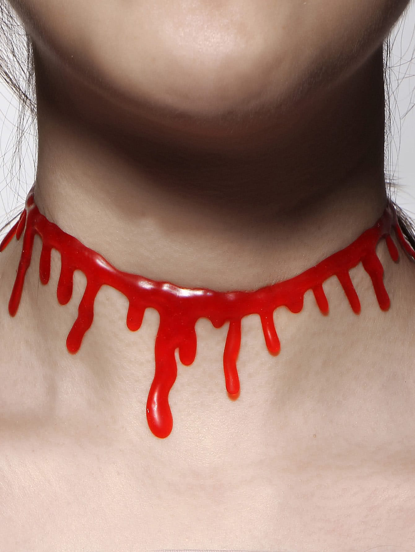 Vintage Halloween Decoration Blood Shaped Necklace Wholesale Nihaojewelry display picture 1