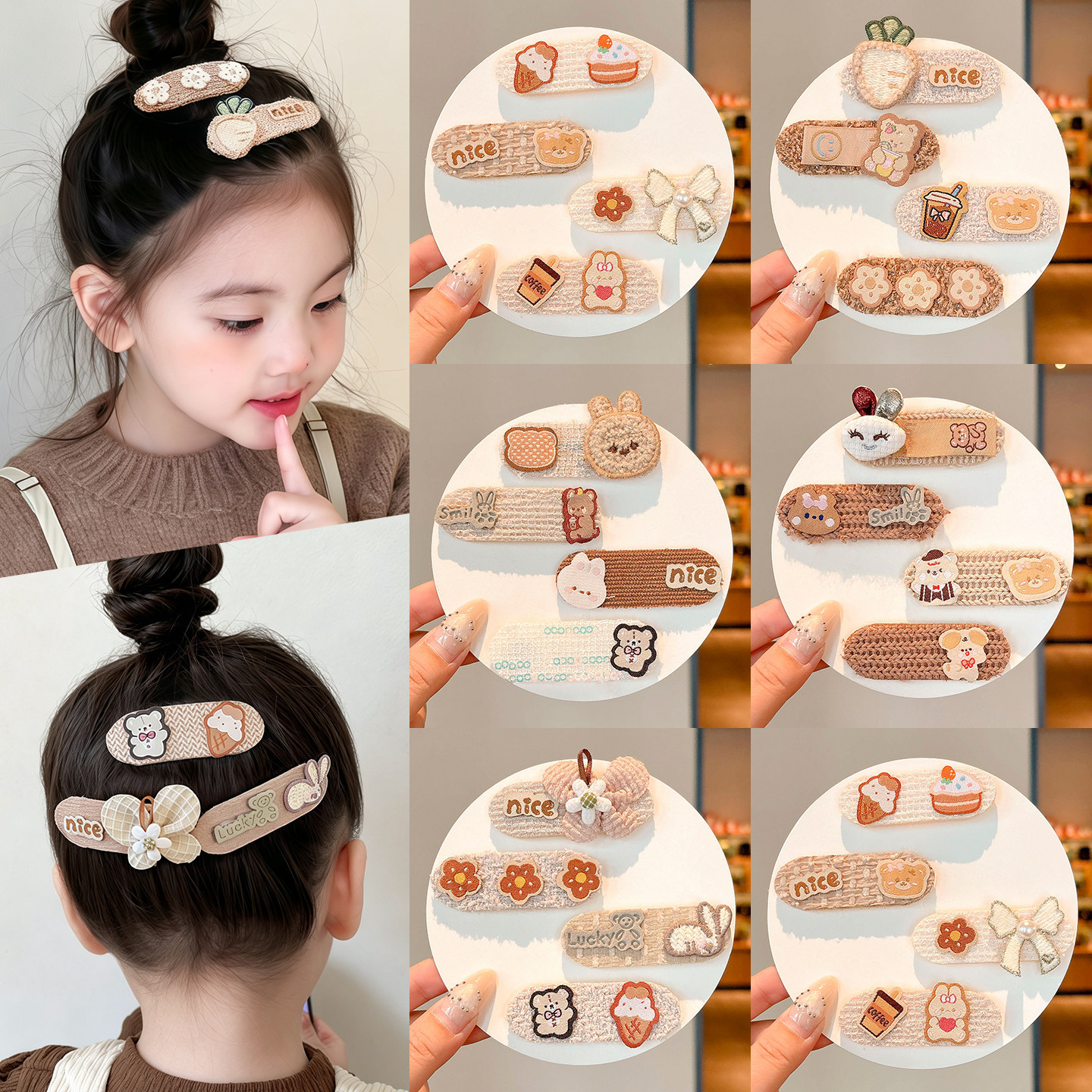 Cute and sweet Velcro headband, 2026 new style, versatile for styling bangs and side hair, autumn/winter cartoon children's hair accessory