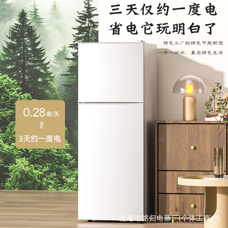 一级能效小冰箱家用小型租房宿舍迷你省电办公室双开门电冰箱|undefined