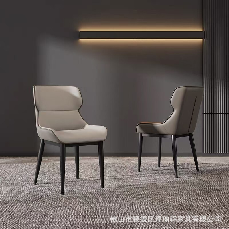 Cat-Scratch Leather Modern Minimalist Dining Chair for Home Use, Nordic Light Luxury Living Room, Italian-Style Hotel Restaurant, Café Leather Chair Cat-Scratch Leather Modern Minimalist Dining Chair for Home Use, Nordic Light Luxury Living Room, Italian-Style Hotel Restaurant, Café Leather Chair