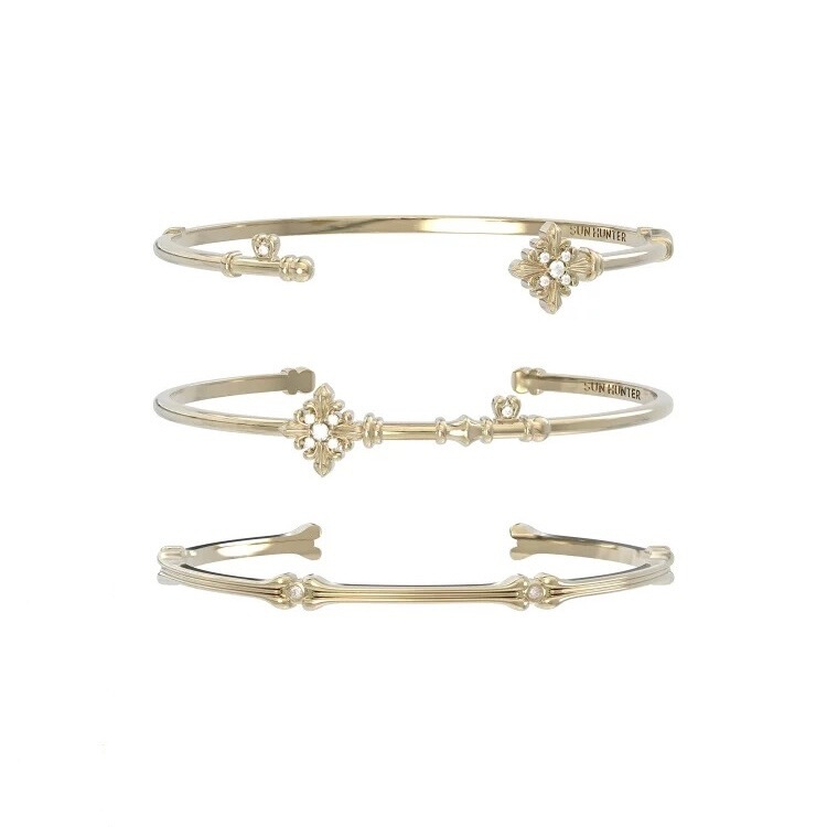 Three Horizontal Lines Jewelry's Same Style "Iris Key" Titanium Gold Key Bracelet, Light Luxury High-End Bracelet with a French Vintage Feel