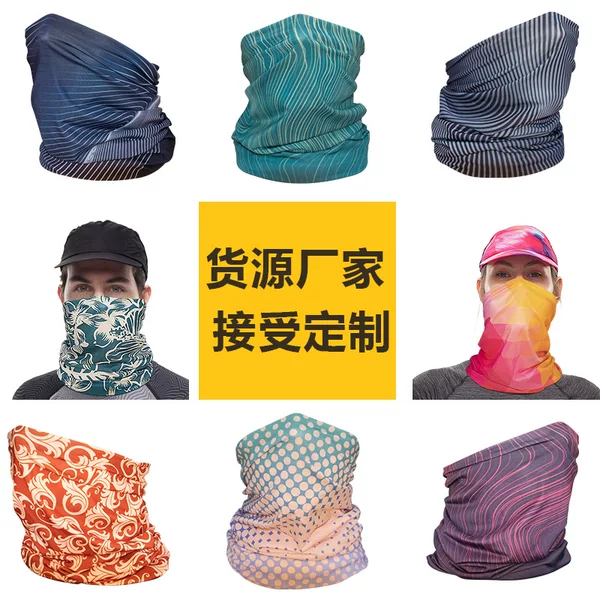 Ice silk sunscreen mask outdoor fishing scarf a generation of hair printing magic scarf riding outdoor manufacturers direct supply