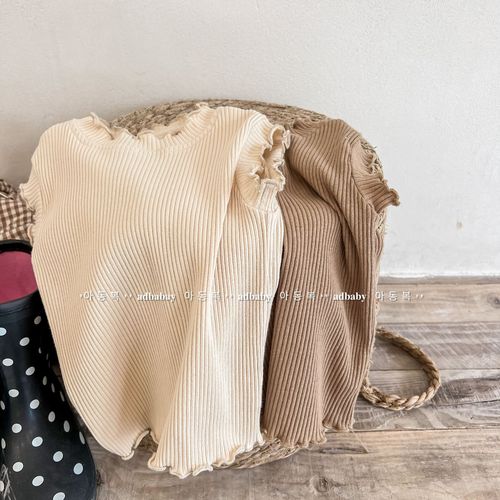 Children's Clothing 2024 Summer New Products Girls Korean Summer Clothes Fungus T-shirt Raglan Sleeves Children's Vest 122309