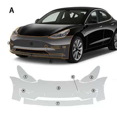 Cross-border 20-23 Tesla model3 Rejuvenation Special Invisible Car Clothing TPU Film Paint Protective Film (Car paint protective film) - package-1-20-23-tesla-3