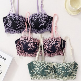 Cross-Border Foreign Trade European and American Sexy Lace Bra Fashionable and Comfortable Intimates for Women Amazon Tume Hot Style Bar Wholesale