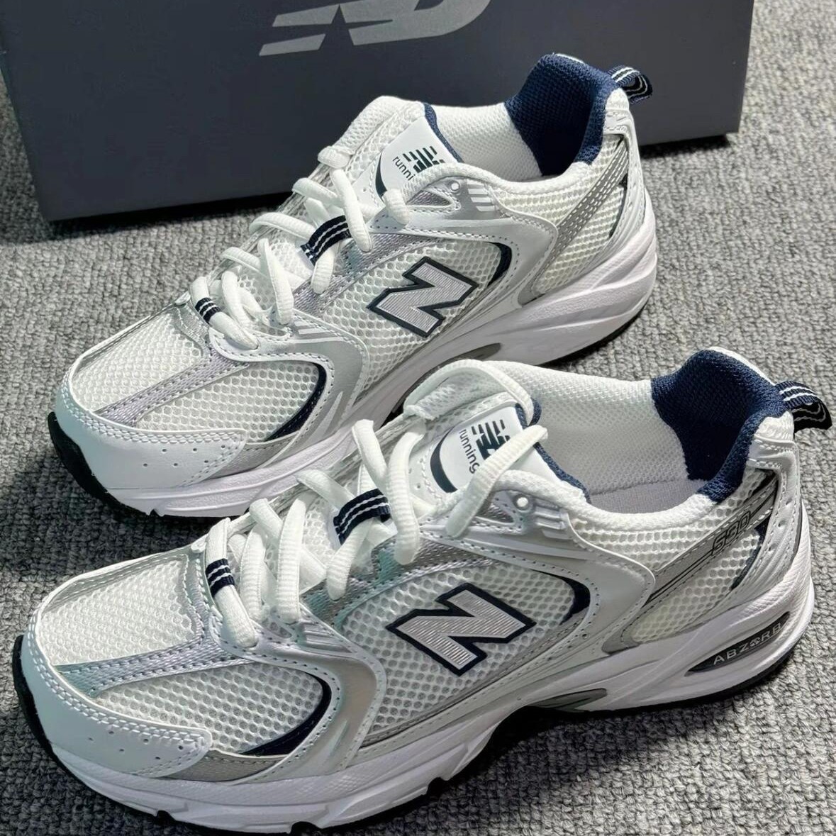 Zapatos Pitian transfronterizos puros Nb530 zapatos deportivos para hombres y mujeres zapatos de carrera de moda universal zapatos de tendencia de alta altura zapatos de papá 1