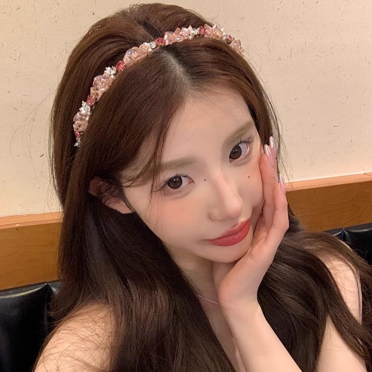 Crystal zircon bandas de cabello para mujeres 2024 nuevo diamante de cumpleaños bandas de cabello lavado de cara brocas de cabello tocado