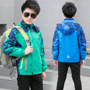 Boys' Jacket Three-In-One Detachable Spring and Autumn 2023 New Children's Spring and Autumn Outdoor Jacket