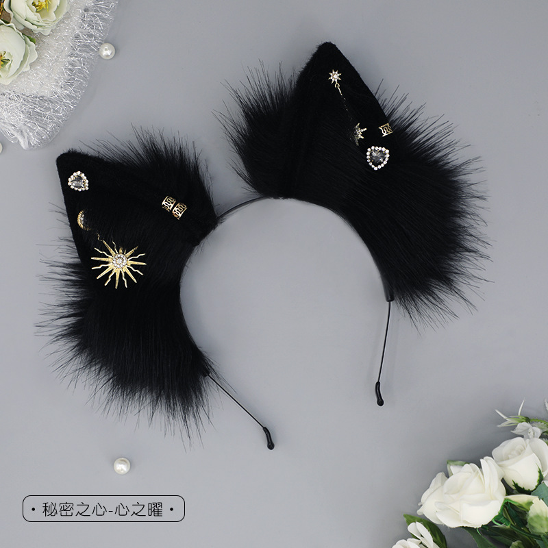Hecho a mano de peluche lindo bestia oído Cosplay comic show punk diadema chica caliente tocado estilo europeo y americano accesorios para el cabello
