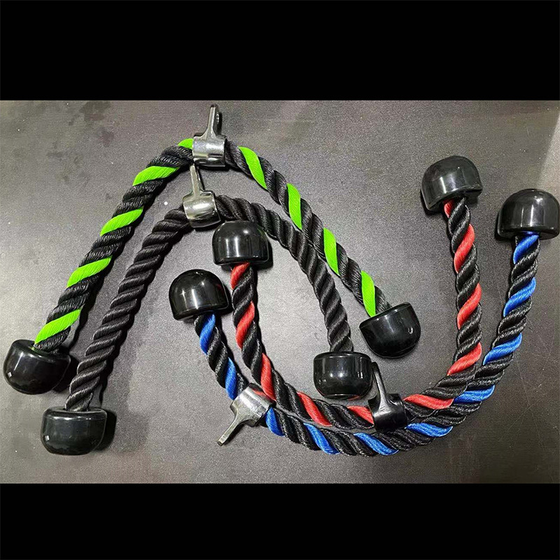 Tríceps tríceps volando pájaro entrenador baja presión cuerda pórtico deportes tirón-abajo mango fitness cuerda doble cabeza hombres al por mayor