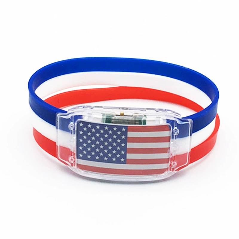 Милан Реал Арсенал Париж Сен-Жермен Месси Футбол Светодиодный браслет Флаг Светящийся браслет