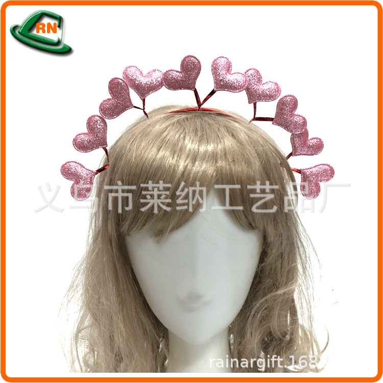 Leena fábrica directa nuevo Día de San Valentín transfronterizo diadema fiesta boda accesorios para el cabello 10 en forma de corazón diadema accesorios para el cabello
