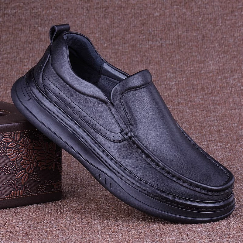 Мужские туфли для внешней торговли, новая осенняя коллекция, деловые повседневные мужские кожаные туфли из натуральной кожи, дышащие, на мягкой подошве, из натуральной кожи.