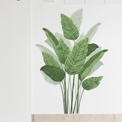 FX-B373外貿熱帶綠植龜背葉客廳玄關美化裝飾牆貼紙批發自粘