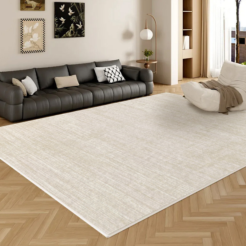 Alfombra sala de estar dormitorio crema viento color sólido impermeable alfombra resistente a la suciedad sofá mesa de té antideslizante impermeable antiincrustación image 11