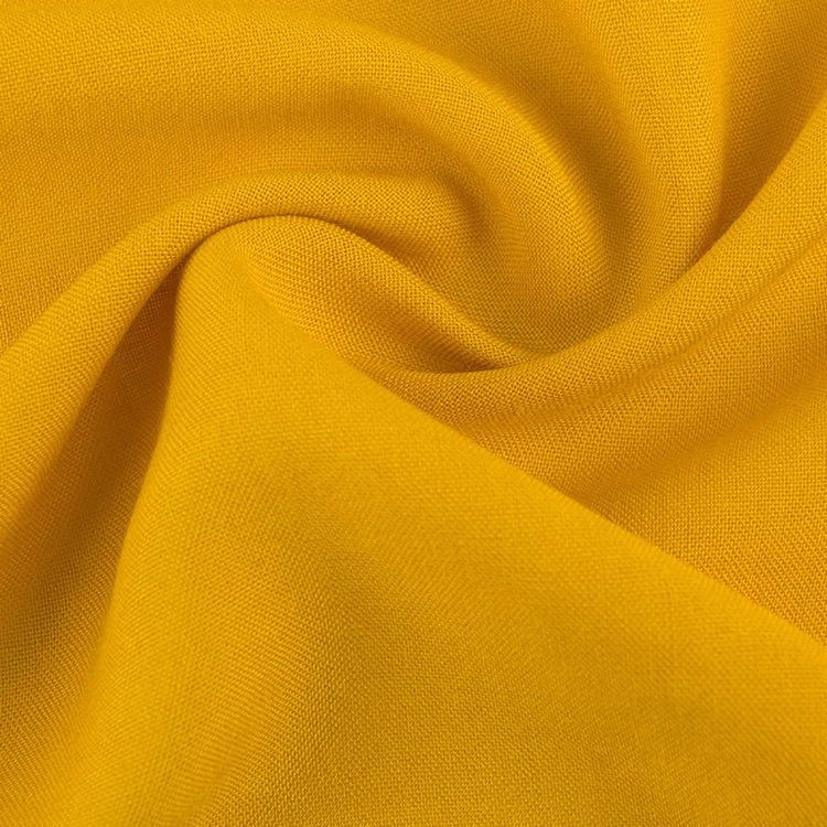 Productos listos 30s * 30s de color sólido 100% viscose tela de vestido