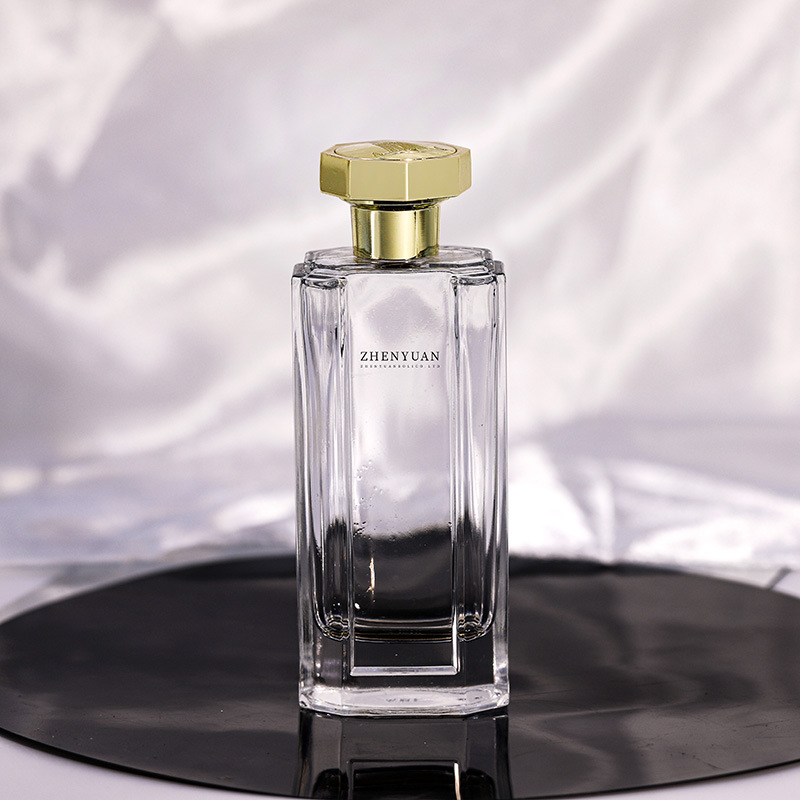 厂家直供100ml带盖玻璃香水瓶 透明化妆品喷雾瓶 香水小样空香水