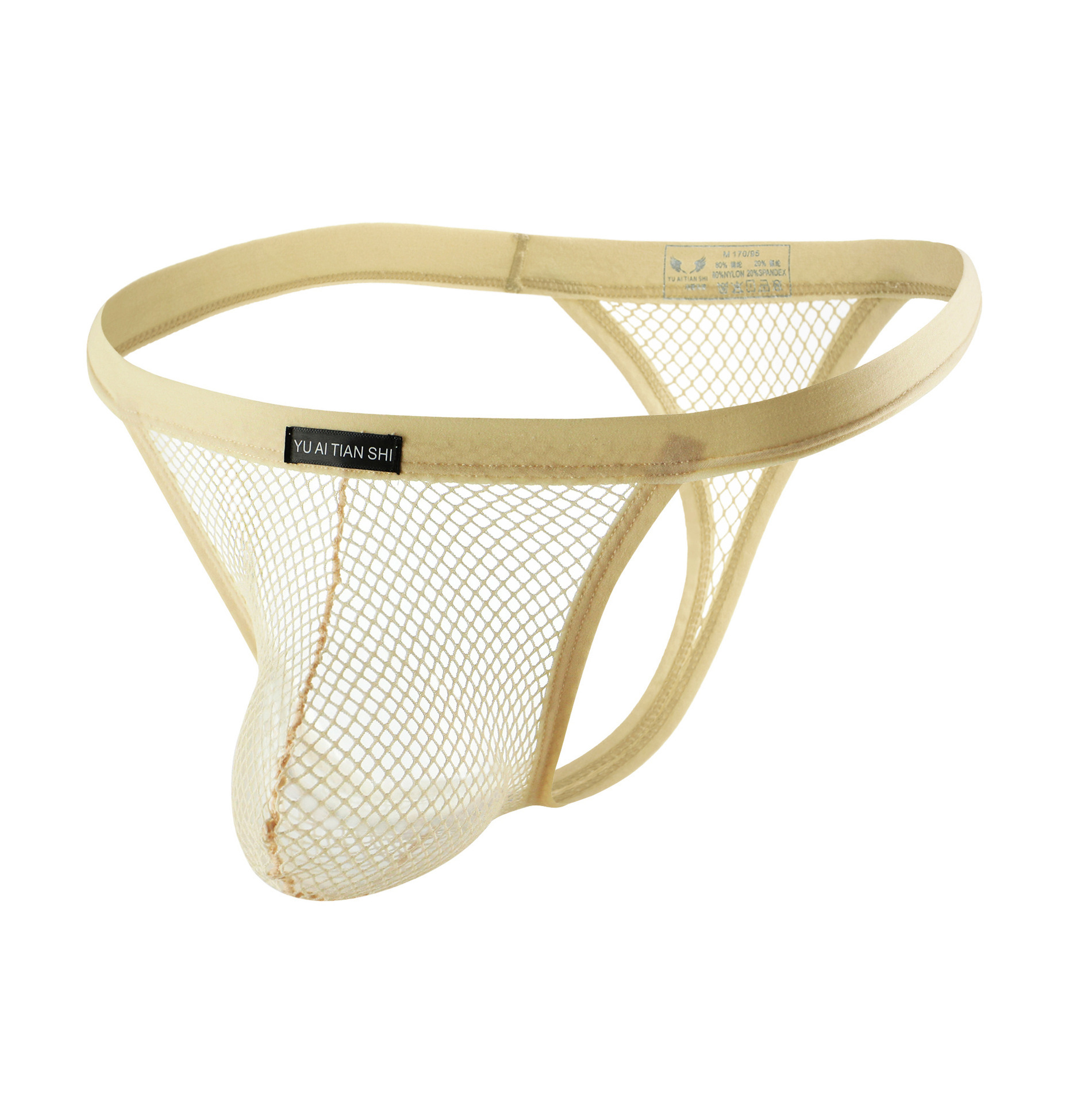 Men's Underwear Wholesale Mesh Breathable Low Waist Bikini Thong Men's Sexy Sexy European Size Ding Trousers Men