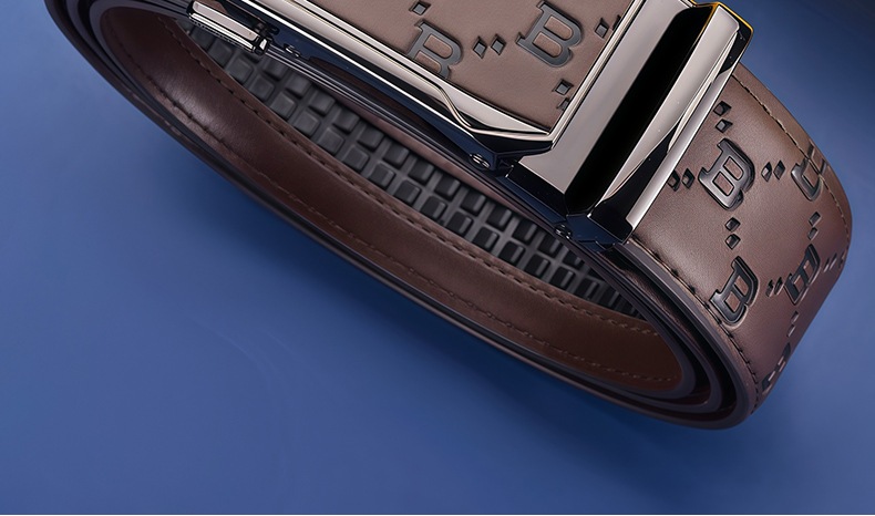 Automatic buckle, genuine leather, business style, original black dress belt, wide belt, Chinese design, waist tightener, cowhide men's belt.