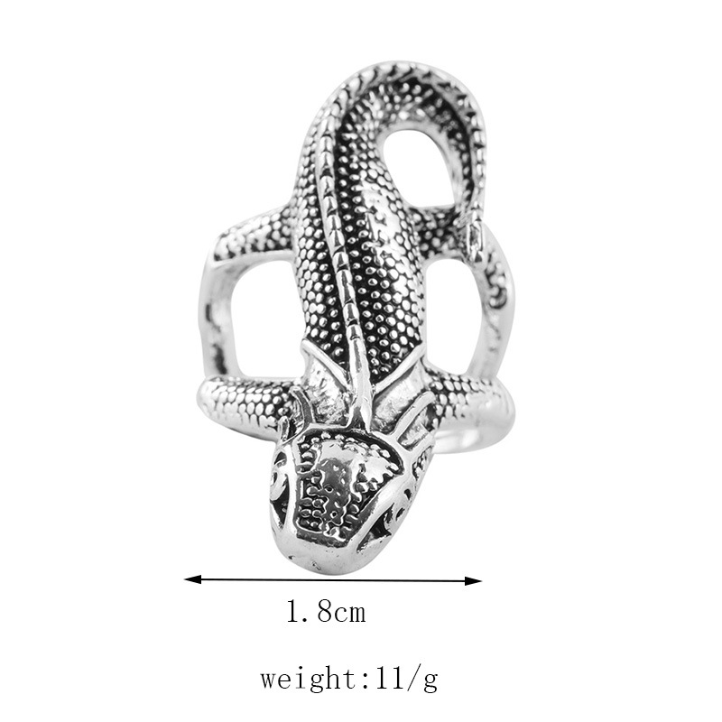 Retro Lizard Alloy Plating Rings display picture 1