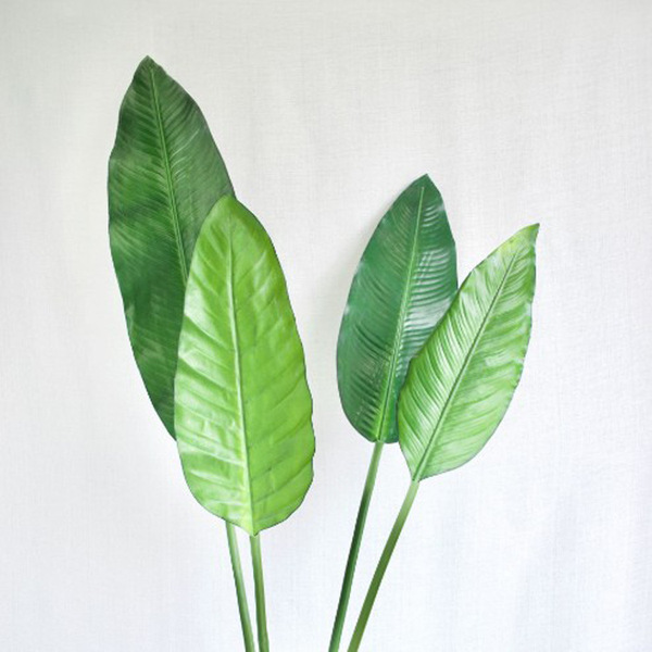 Simulated bird of paradise leaves
