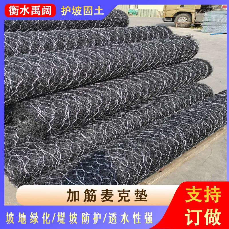 三维植被网河道治理加筋固土网垫生态护坡加筋麦克垫边坡植生垫
