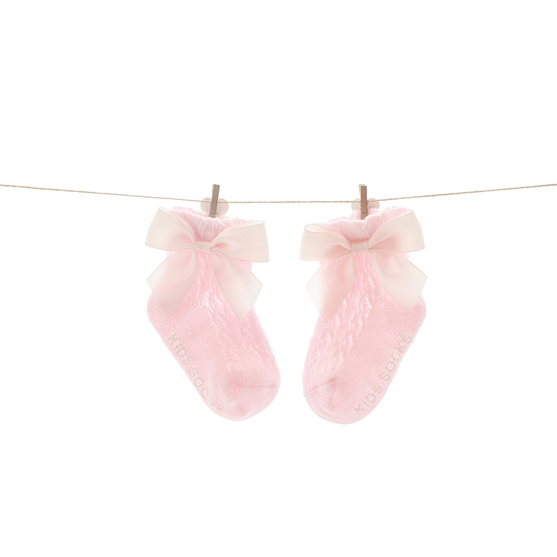 21 verano español NIÑOS Calcetines de malla delgada anillo móvil niñas calcetines cortos arco princesa bebé calcetines de los niños