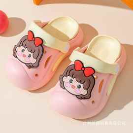 厚底儿童洞洞鞋男女童夏季室内防滑外穿小中童可爱女孩包头沙滩鞋